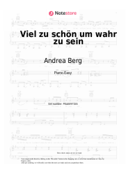 Notas, acordes Andrea Berg - Viel zu schön um wahr zu sein