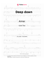 Notas, acordes Aimer - Deep down