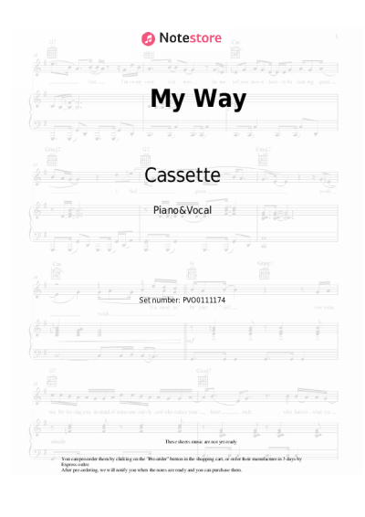 Notas, acordes Cassette - My Way