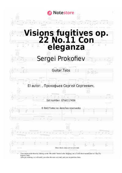 undefined Sergei Prokofiev - Visions fugitives op. 22 No.11 Con eleganza