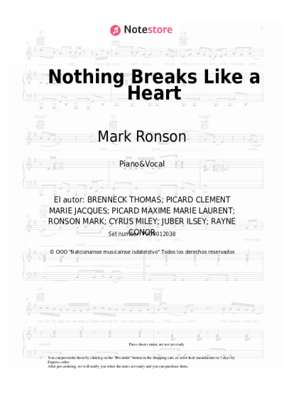 undefined Mark Ronson, Miley Cyrus - Nothing Breaks Like a Heart