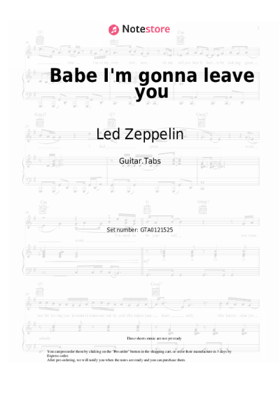 undefined Led Zeppelin - Babe I'm gonna leave you