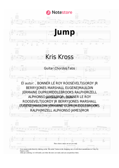 Notas, acordes Kris Kross - Jump
