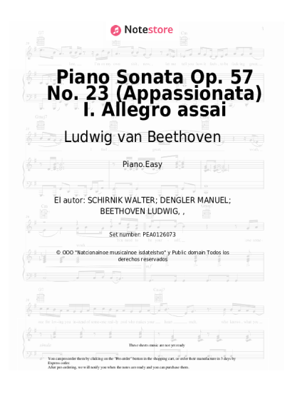 undefined Ludwig van Beethoven - Piano Sonata Op. 57 No. 23 (Appassionata) I. Allegro assai