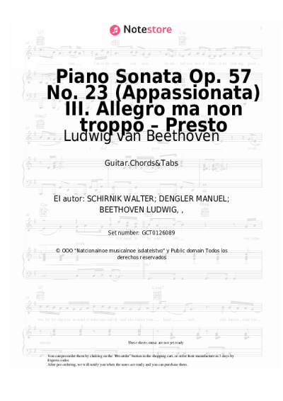 undefined Ludwig van Beethoven - Piano Sonata Op. 57 No. 23 (Appassionata) III. Allegro ma non troppo – Presto