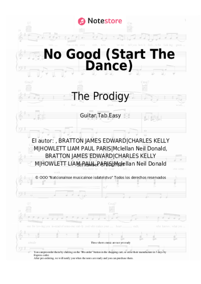 Notas, acordes The Prodigy - No Good (Start The Dance)