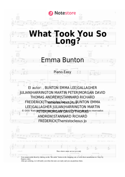 Notas, acordes Emma Bunton - What Took You So Long?