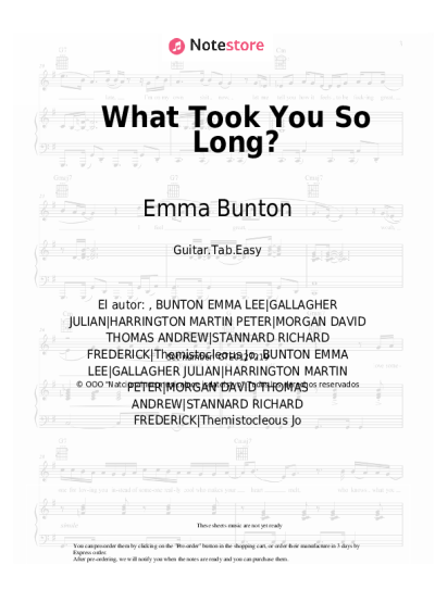 Notas, acordes Emma Bunton - What Took You So Long?