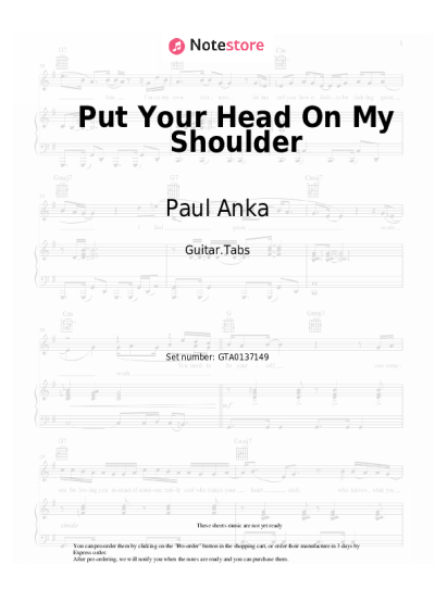 undefined Paul Anka - Put Your Head On My Shoulder