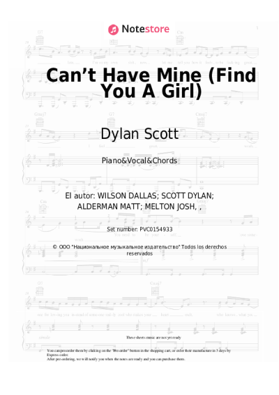 Notas, acordes Dylan Scott - Can’t Have Mine (Find You A Girl)