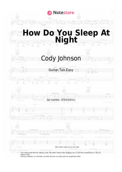 undefined Cody Johnson - How Do You Sleep At Night