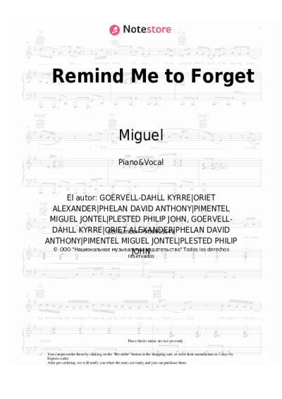 undefined Miguel, Kygo - Remind Me to Forget