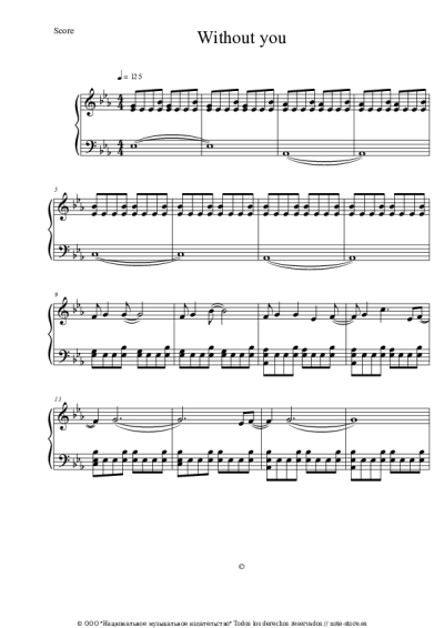 Notas, acordes David Guetta, Usher - Without You