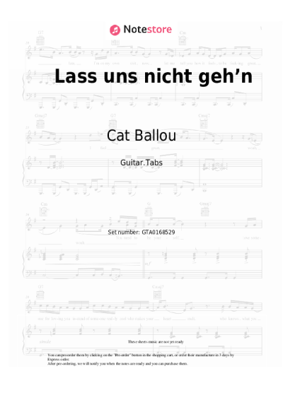 undefined Cat Ballou - Lass uns nicht geh’n