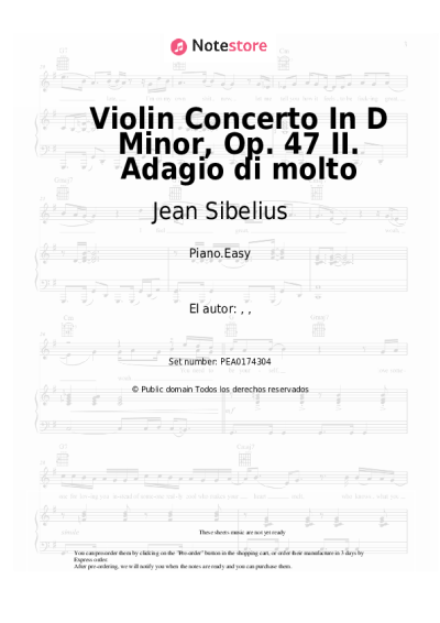undefined Jean Sibelius - Violin Concerto In D Minor, Op. 47 II. Adagio di molto