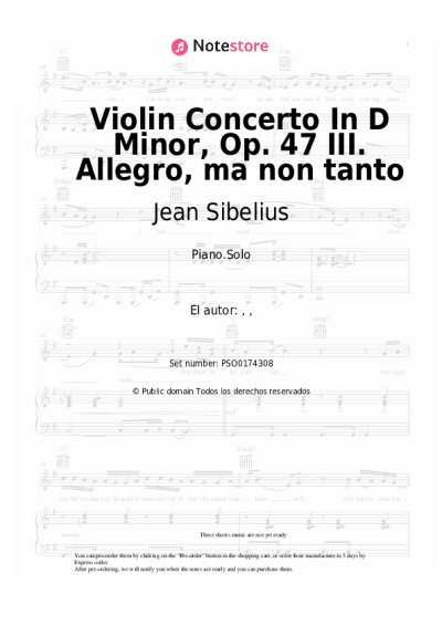 undefined Jean Sibelius - Violin Concerto In D Minor, Op. 47  III. Allegro, ma non tanto