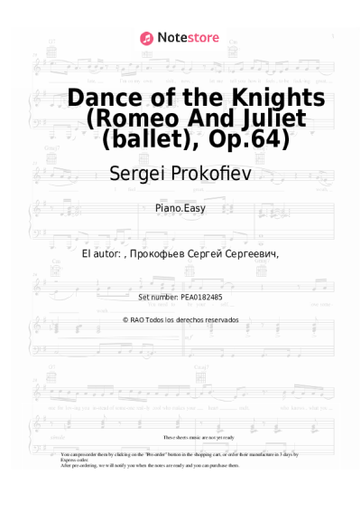 undefined Sergei Prokofiev - Dance of the Knights (Romeo And Juliet (ballet), Op.64)