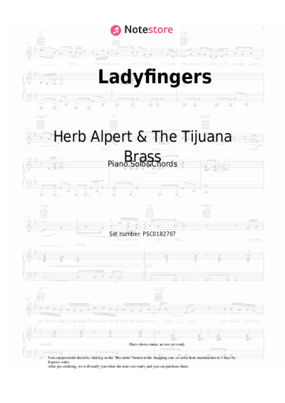 Notas, acordes Herb Alpert & The Tijuana Brass - Ladyfingers