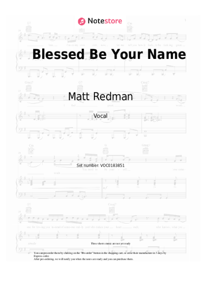 undefined Matt Redman - Blessed Be Your Name