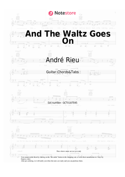 Notas, acordes André Rieu, Anthony Hopkins - And The Waltz Goes On