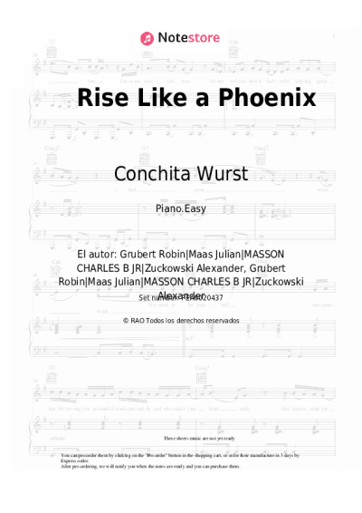 Notas, acordes Conchita Wurst - Rise Like a Phoenix