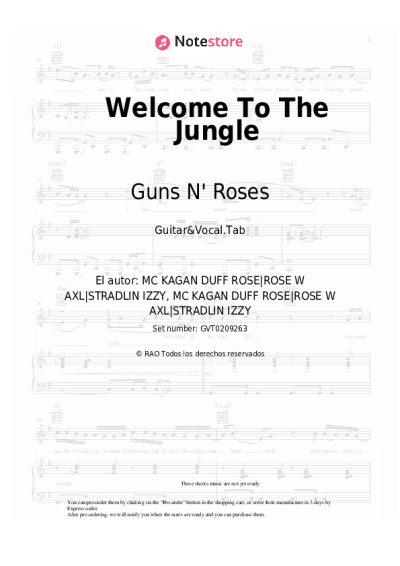 undefined Guns N' Roses - Welcome To The Jungle