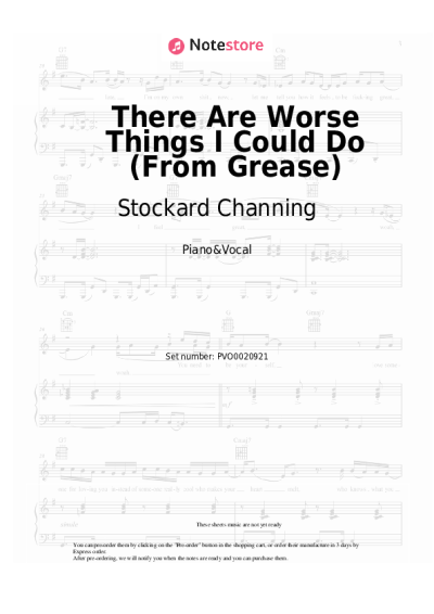 Notas, acordes Stockard Channing - There Are Worse Things I Could Do (From Grease)