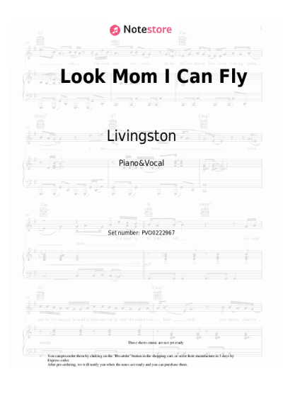 Notas, acordes Livingston - Look Mom I Can Fly
