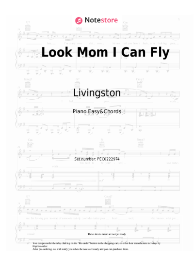Notas, acordes Livingston - Look Mom I Can Fly