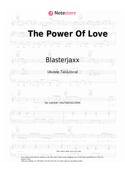 Notas, acordes Blasterjaxx - The Power Of Love