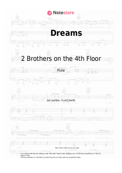 Notas, acordes 2 Brothers on the 4th Floor - Dreams