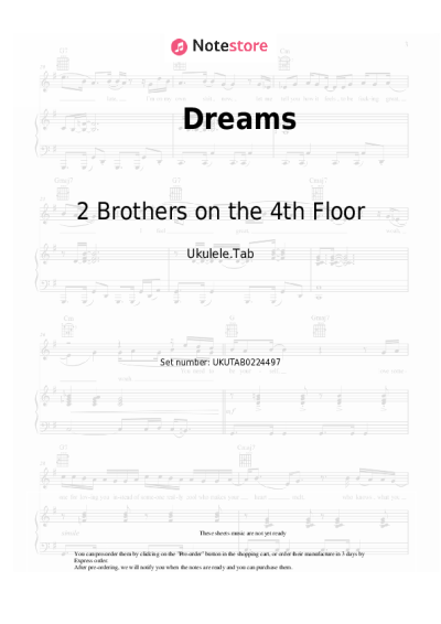 Notas, acordes 2 Brothers on the 4th Floor - Dreams