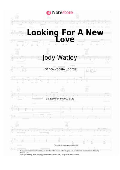 Notas, acordes Jody Watley - Looking For A New Love