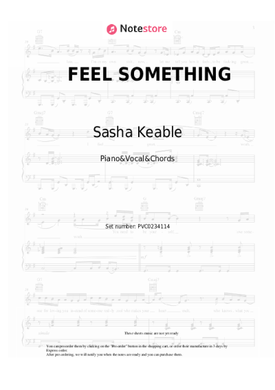 Notas, acordes Sasha Keable - FEEL SOMETHING