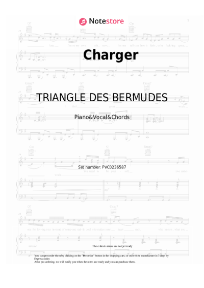 Notas, acordes TRIANGLE DES BERMUDES - Charger