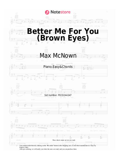 undefined Max McNown - Better Me For You (Brown Eyes)