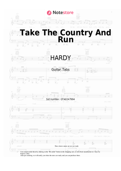 undefined HARDY - Take The Country And Run