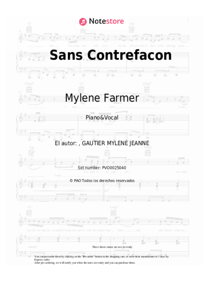 undefined Mylene Farmer - Sans Contrefacon