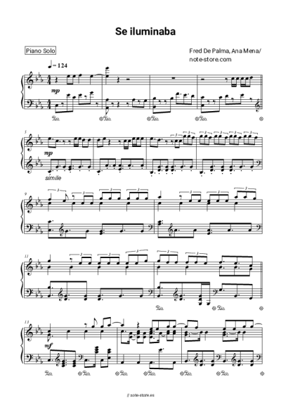 Notas, acordes Fred De Palma, Ana Mena - Se Iluminaba