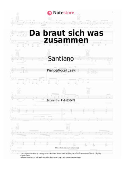 Notas, acordes Santiano - Da braut sich was zusammen
