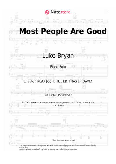 Notas, acordes Luke Bryan - Most People Are Good