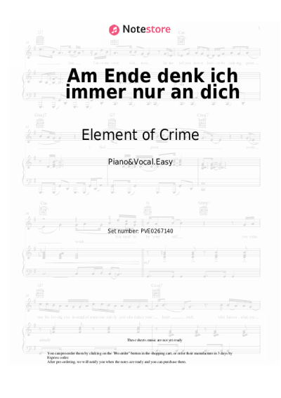 undefined Element of Crime - Am Ende denk ich immer nur an dich