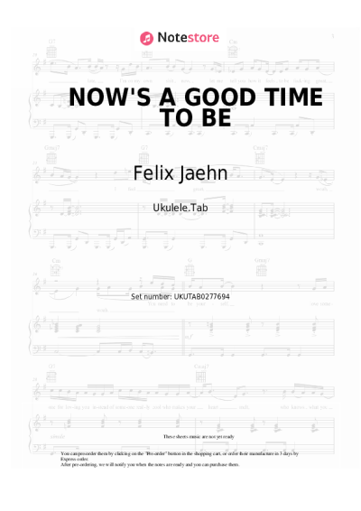 Notas, acordes Felix Jaehn, Sarah Barrios - NOW'S A GOOD TIME TO BE