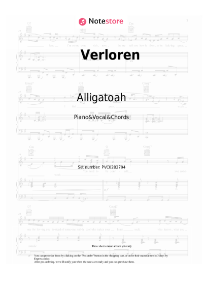 Notas, acordes Alligatoah - Verloren