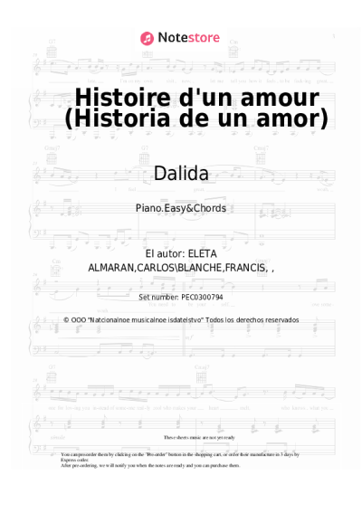undefined Dalida - Histoire d'un amour (Historia de un amor)