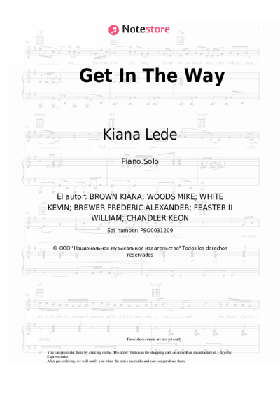 undefined Kiana Lede - Get In The Way