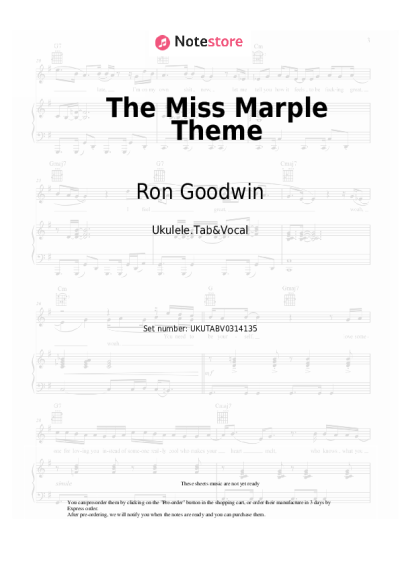 Notas, acordes Ron Goodwin - The Miss Marple Theme