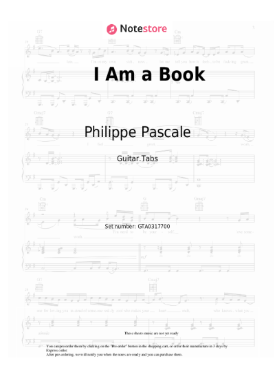 Notas, acordes Philippe Pascale - I Am a Book