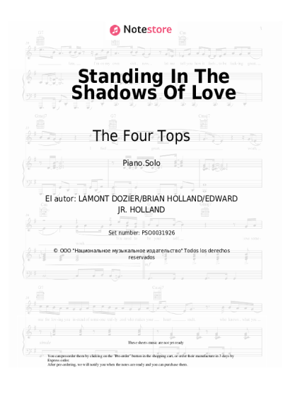 undefined The Four Tops - Standing In The Shadows Of Love