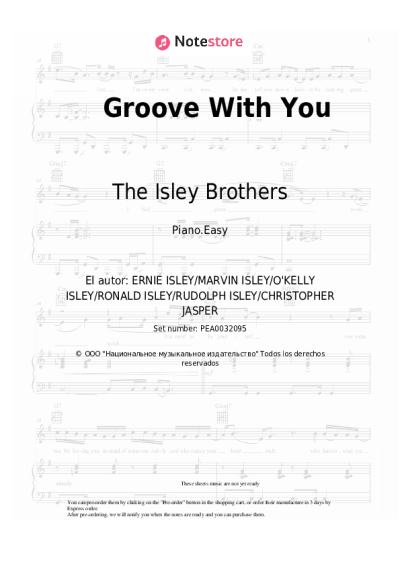 Notas, acordes The Isley Brothers - Groove With You